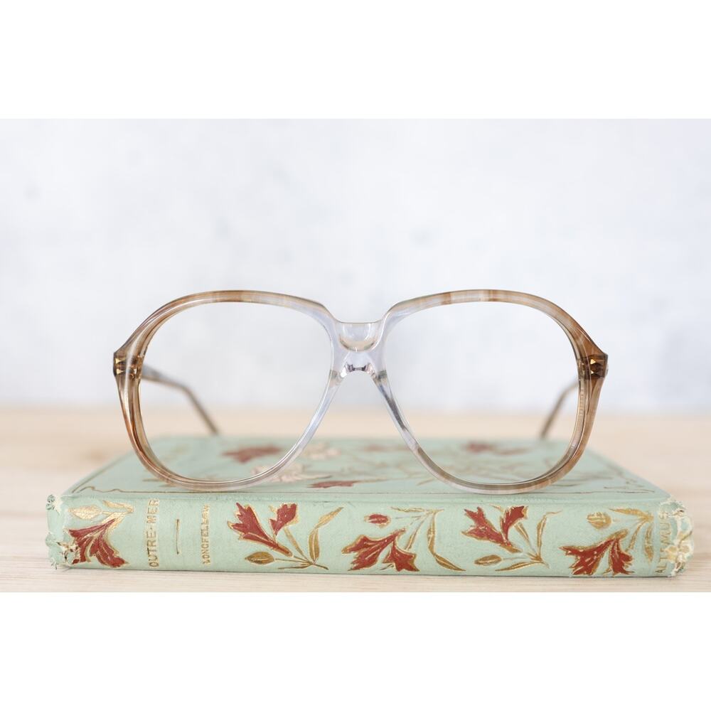 Vintage 1970s Eyeglasses 57-14 NOS Hong Kong Multi Color Retro Grandma Disco